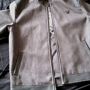 VG world collection gray leather jacket